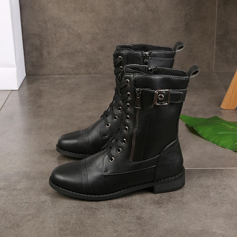 Yuhla | Orthopädische Rundzehen-Lederstiefel
