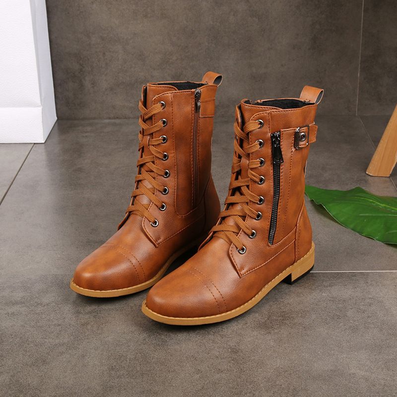 Yuhla | Orthopädische Rundzehen-Lederstiefel