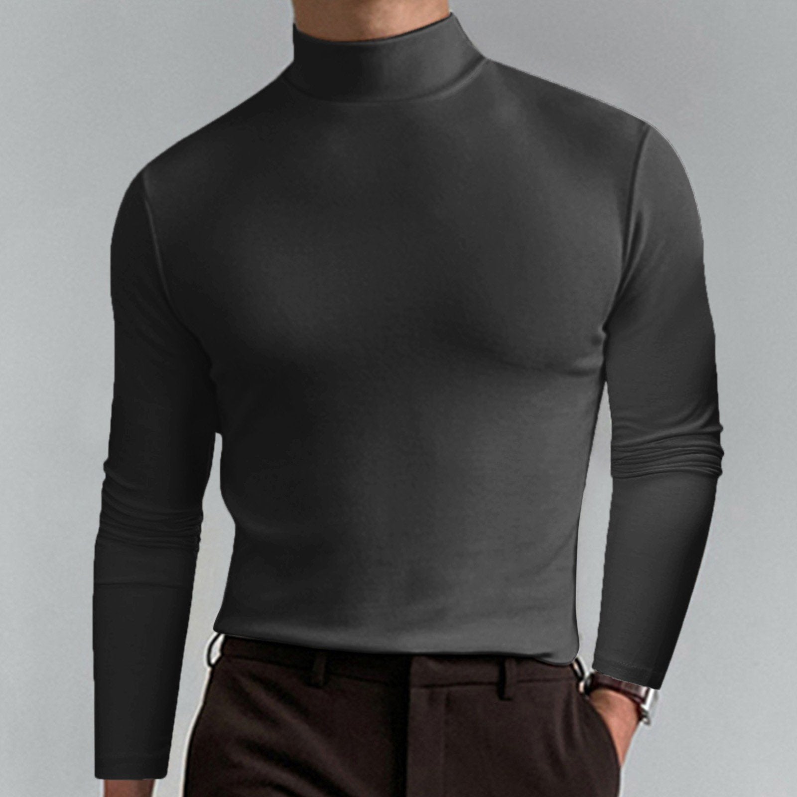 Kevin™ | Figurbetontes Langarm-T-Shirt für Herren