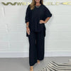 Charity | Lässiges Set aus Top und Hose mit weitem Schnitt