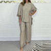 Charity | Lässiges Set aus Top und Hose mit weitem Schnitt