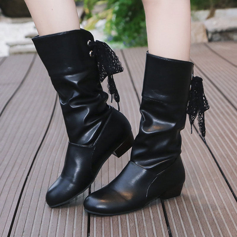 Denise | Stylische Schnürstiefel mit Blockabsatz