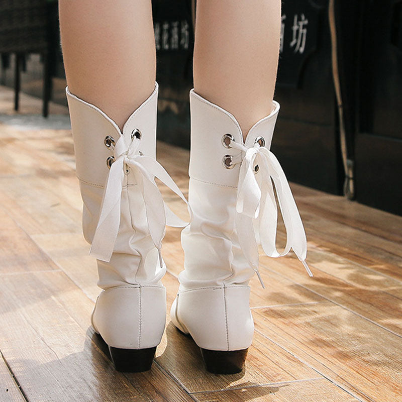 Denise | Stylische Schnürstiefel mit Blockabsatz