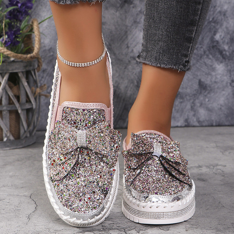 Keesha | Strass Bow Sneakers