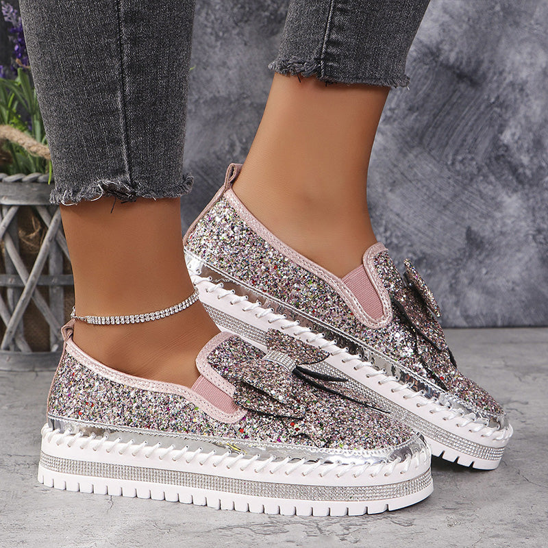 Keesha | Strass Bow Sneakers
