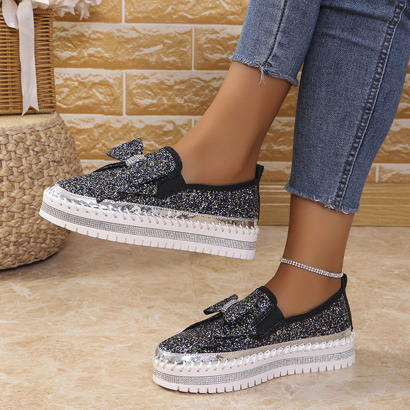 Keesha | Strass Bow Sneakers