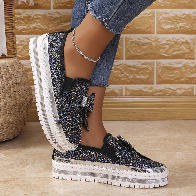 Keesha | Strass Bow Sneakers
