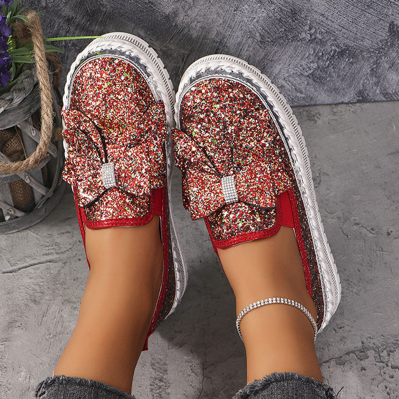 Keesha | Strass Bow Sneakers