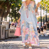 Naomy | Elegantes Kaftankleid mit Blumendruck