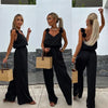 Krista | Ärmelloser Weitbein-Jumpsuit