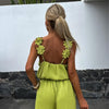 Krista | Ärmelloser Weitbein-Jumpsuit