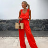 Krista | Ärmelloser Weitbein-Jumpsuit