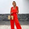 Krista | Ärmelloser Weitbein-Jumpsuit
