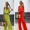 Krista | Ärmelloser Weitbein-Jumpsuit