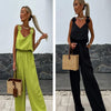 Krista | Ärmelloser Weitbein-Jumpsuit
