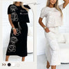 Lyca | Lässiges Damen-Set mit Blumen-T-Shirt und Bustier-Rock