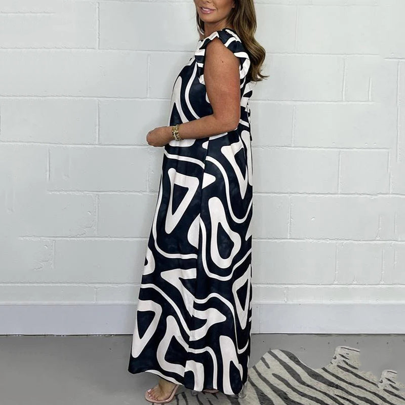 Somara | Luftiger Jumpsuit mit Print & Weitbein-Schnitt