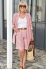 Carolin | Luftiges Set aus geblümter Jacke & Shorts