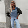 Candlie | Schicke Damen-Jeansjacke mit Kapuze und praktischen Kordelzügen