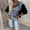 Candlie | Schicke Damen-Jeansjacke mit Kapuze und praktischen Kordelzügen