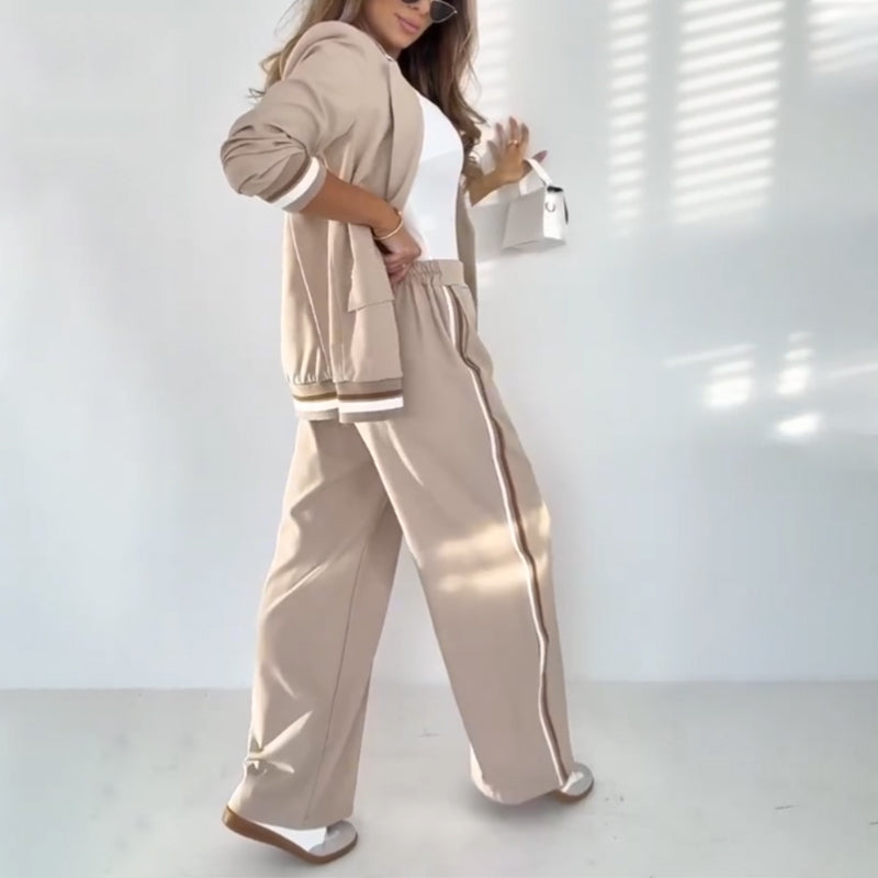 Astrid | Elegantes Zweiteiler-Set in Beige