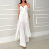 Lexi | Modisches gerafftes Kleid und Spaghettiträgerhose Set
