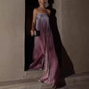 Glenda | Ombre trägerloses Plissee-Kleid