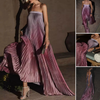 Glenda | Ombre trägerloses Plissee-Kleid