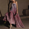 Glenda | Ombre trägerloses Plissee-Kleid