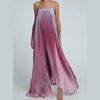 Glenda | Ombre trägerloses Plissee-Kleid