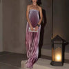 Glenda | Ombre trägerloses Plissee-Kleid