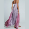 Glenda | Ombre trägerloses Plissee-Kleid