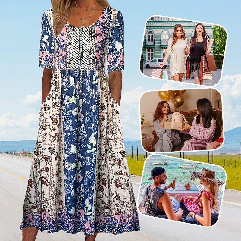 Lucille | Elegantes Bohemien-Kleid für Frauen mit zartem Design
