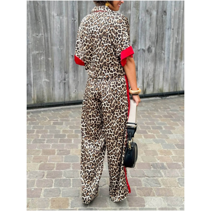 Elaina | Modisches Hemd mit Knopfleiste und weite Bein-Hose