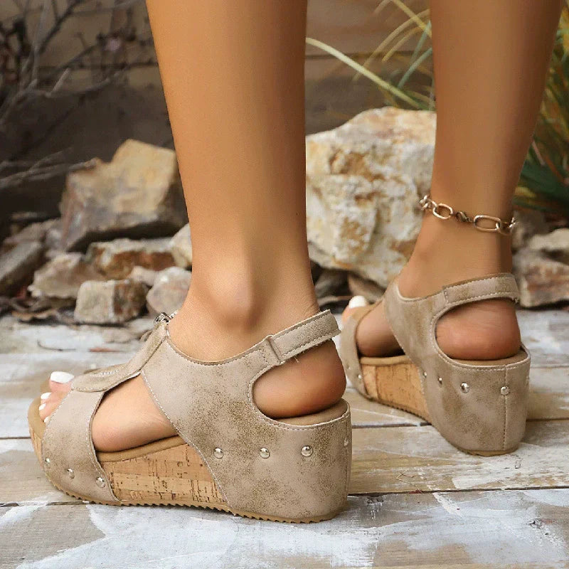 Rike | Neue korrigierende Keil-Sandalen mit offener Spitze