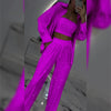 Tyline | Glitter Blazer mit Pailletten und weiten Hosen (3-teiliges Set)