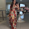 Alexia | Lässiges Plissee-Kleid mit V-Ausschnitt und floralen Akzenten