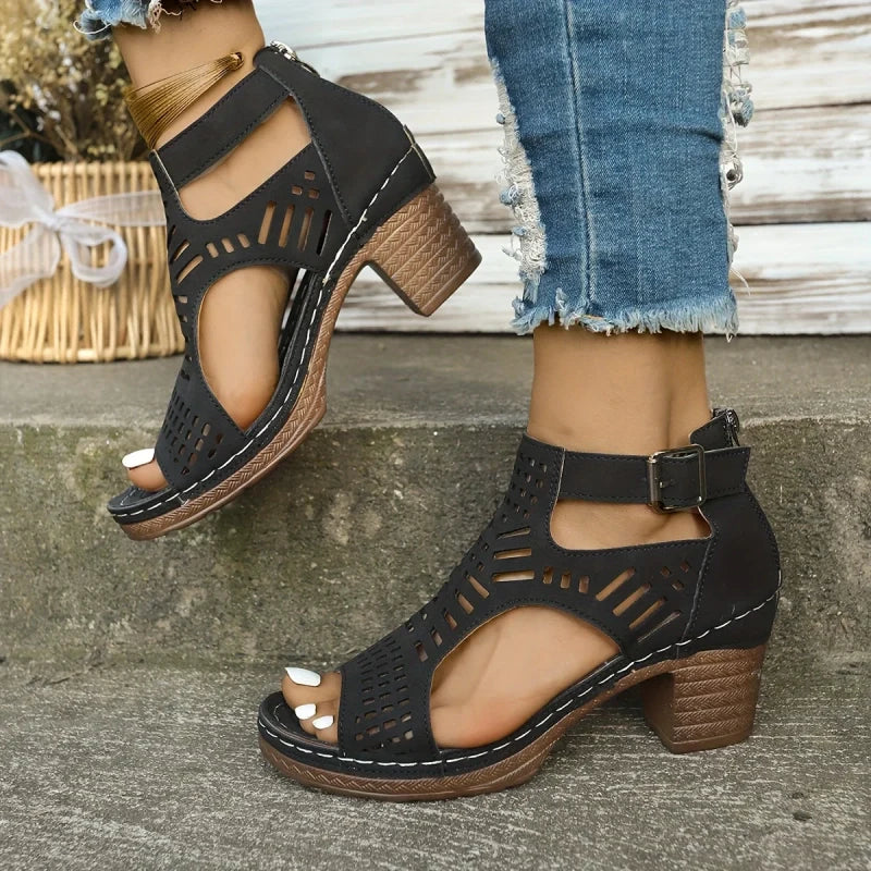Arkianna | Elegante Sandalen mit mittelhohem Absatz und offener Zehenpartie
