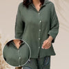 Damara | Stilvolles Zweiteiliges Set: Lockeres Cardigan-Shirt und High-Waist-Hose