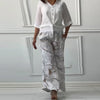 Damara | Stilvolles Zweiteiliges Set: Lockeres Cardigan-Shirt und High-Waist-Hose