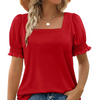 Nele | Feminin Top mit Eckigem Ausschnitt