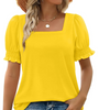 Nele | Feminin Top mit Eckigem Ausschnitt