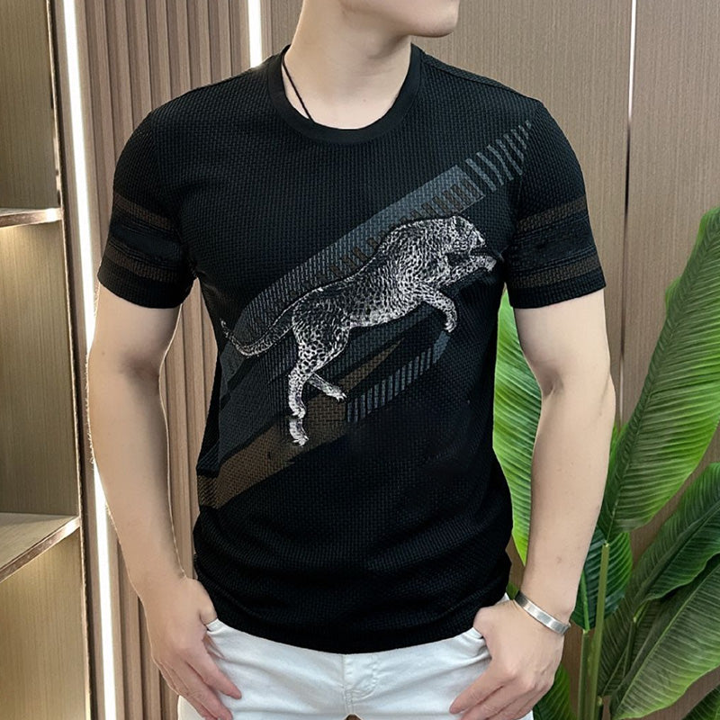 Joshua | Modisches Kurzarm-T-Shirt mit Rundhalsausschnitt für Herren
