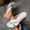 Marinna | Sommer Damen Flip Flops mit dickem Absatz