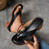 Marinna | Sommer Damen Flip Flops mit dickem Absatz
