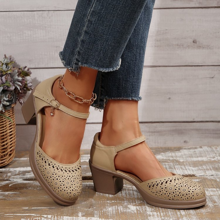 Cecilia | Stilvolle Retro-Sandalen aus Mesh für Frauen