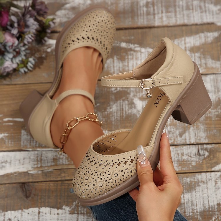Cecilia | Stilvolle Retro-Sandalen aus Mesh für Frauen