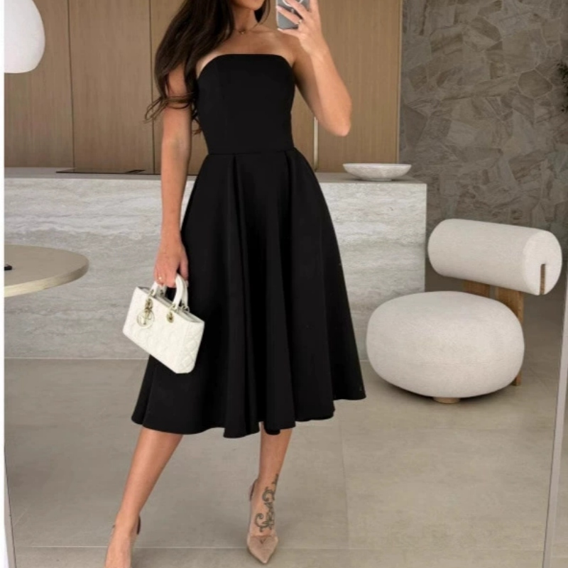 Orien | Formales schulterfreies Cocktailkleid