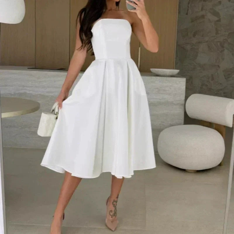 Orien | Formales schulterfreies Cocktailkleid
