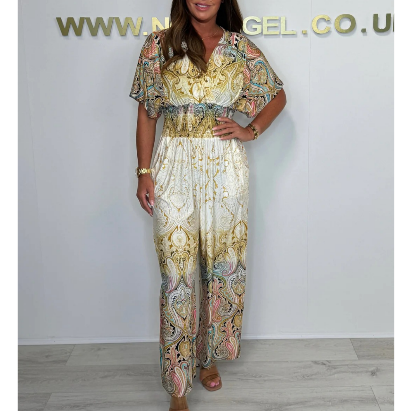Tia | Weite Boho-Jumpsuit mit Print